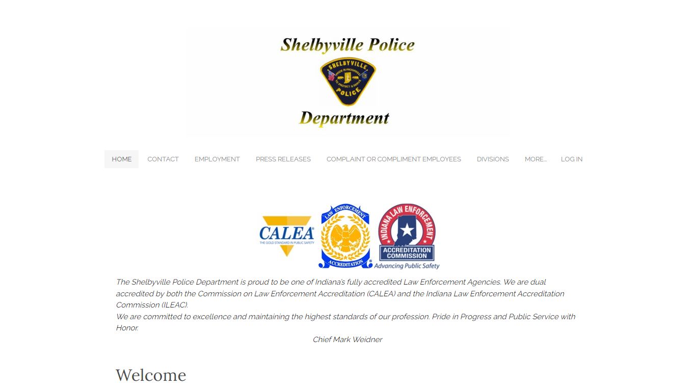SHELBYVILLE POLICE DEPARTMENT - INDIANA - Home