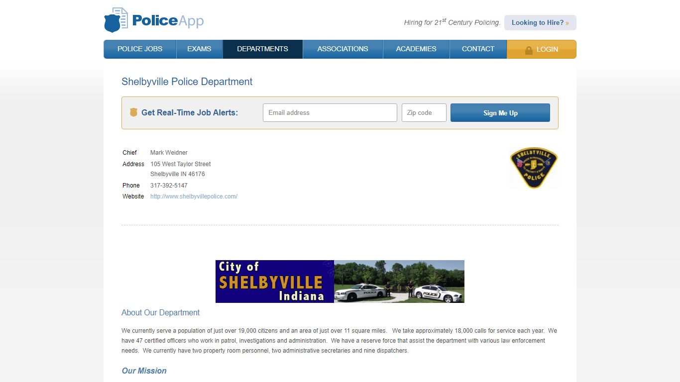 Shelbyville IN Police Department | PoliceApp